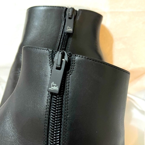Christian Louboutin Eloise ankle bootie calf 100mm black Napa leather EU37.5 - Picture 9 of 10